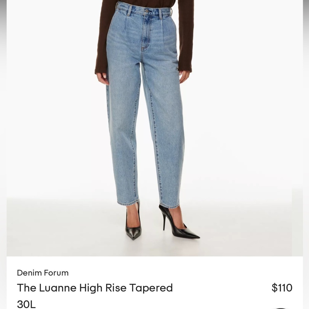 ARITZIA LUANNE TAPERED JEANS SIZE 31